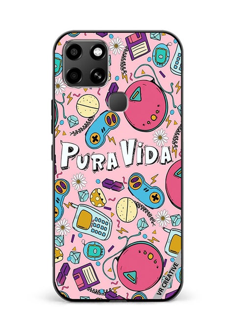 Protective Case Cover For Infinix Smart 6 Pop Art Design Multicolour