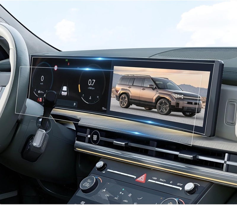 Protective Film For Hyundai For Santa Fe 2024 2025 LHD Car Navigation LCD Instrument Nano Screen Protector Auto Accessories Navigation Screen Protector (12.3-Inch) - Image 2