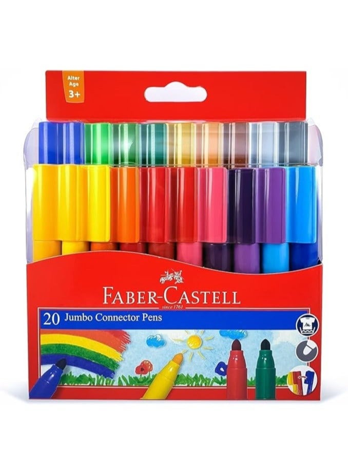 فابير كاستل FABER CASTELL 20 JUMBO CONNECTOR PENS - Image 1