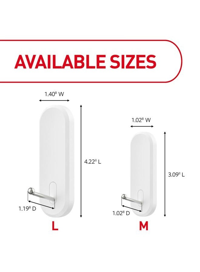Command Wire Hooks Value Pack, Medium, White, 7-Hooks (17068-7ES) - Image 2