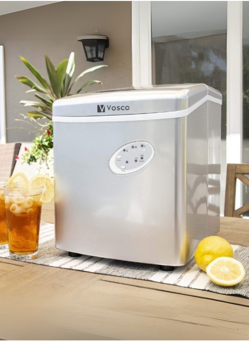 Vosco Ice Maker Countertop – 20Kg/24H Ice Machine, High-Capacity, Fast Ice Production for Home, Office & Commercial Use  - Image 1