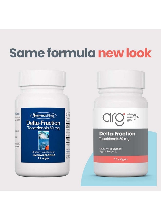 اليرجي ريسيرتش جروب مكمل غذائي دلتا فراكشن توكوترينول من مجموعة أبحاث الحساسية - 50 مجم فيتامين هـ، أناتو، جاما، توكوترينول فقط، خالٍ من التوكوفيرول، مضاد للحساسية، كبسولات هلامية ناعمة - 75 كبسولة - Image 2