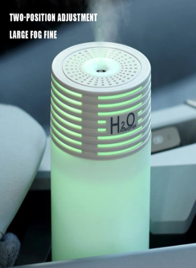 أتش20 "مرطب هواء محمول 300 مل مع مرطب هواء ليلي ملون ومرطب USB لغرفة النوم والمكتب والسيارة " - Image 2