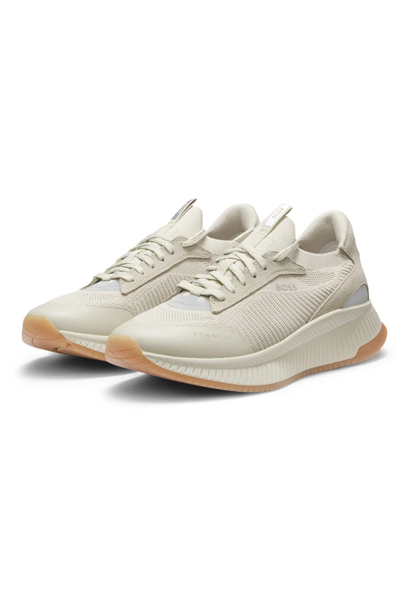 بوس TTNM EVO sneakers with knitted uppers and suede trims