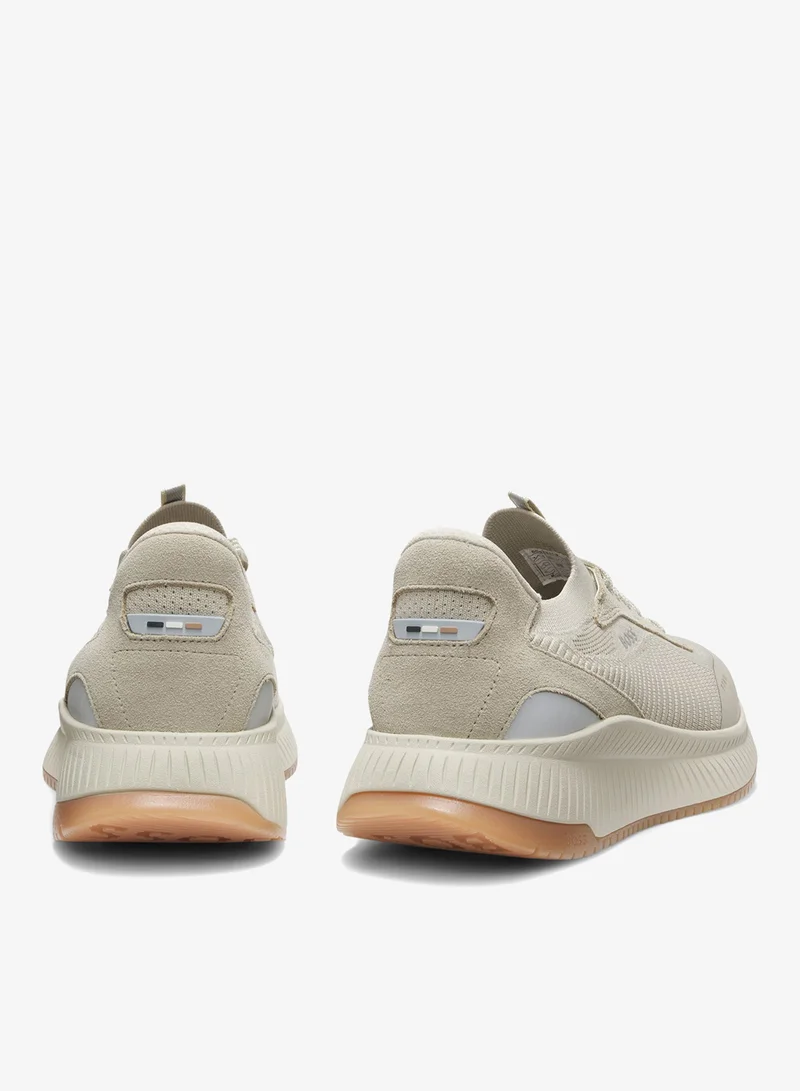 BOSS TTNM EVO sneakers with knitted uppers and suede trims