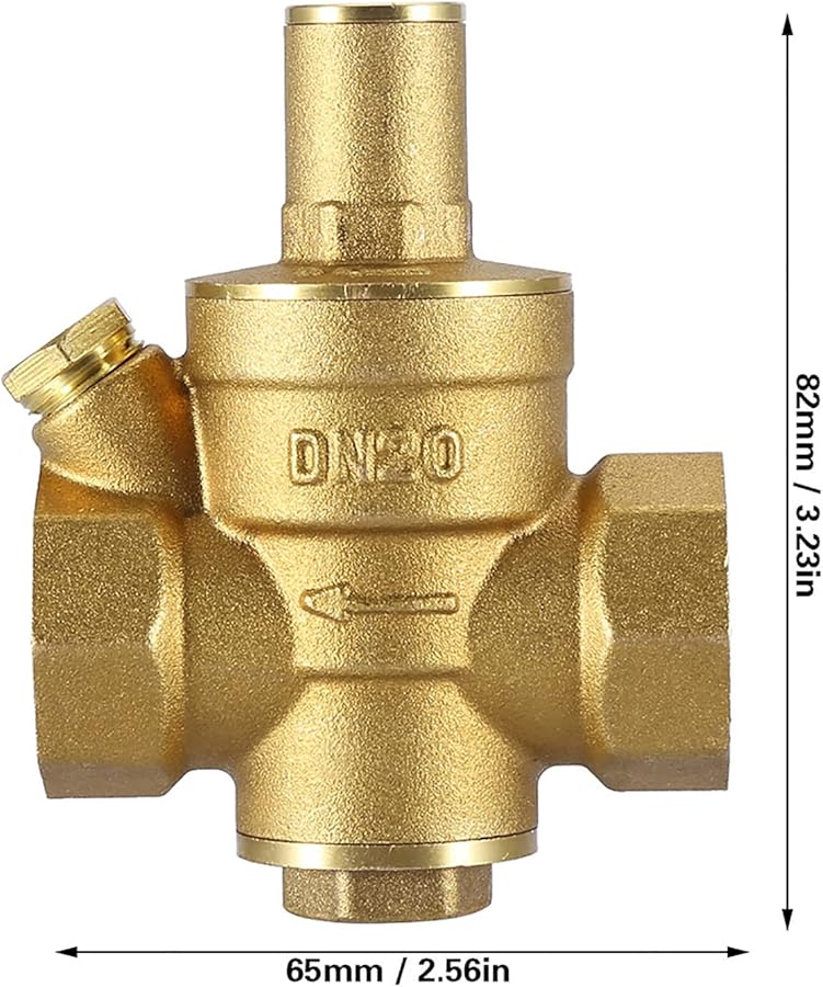 صمام تقليل ضغط الماء من النحاس DN20 3/4 قابل للتعديل منظم 1.6 ميجا باسكال للمنزل - Image 3