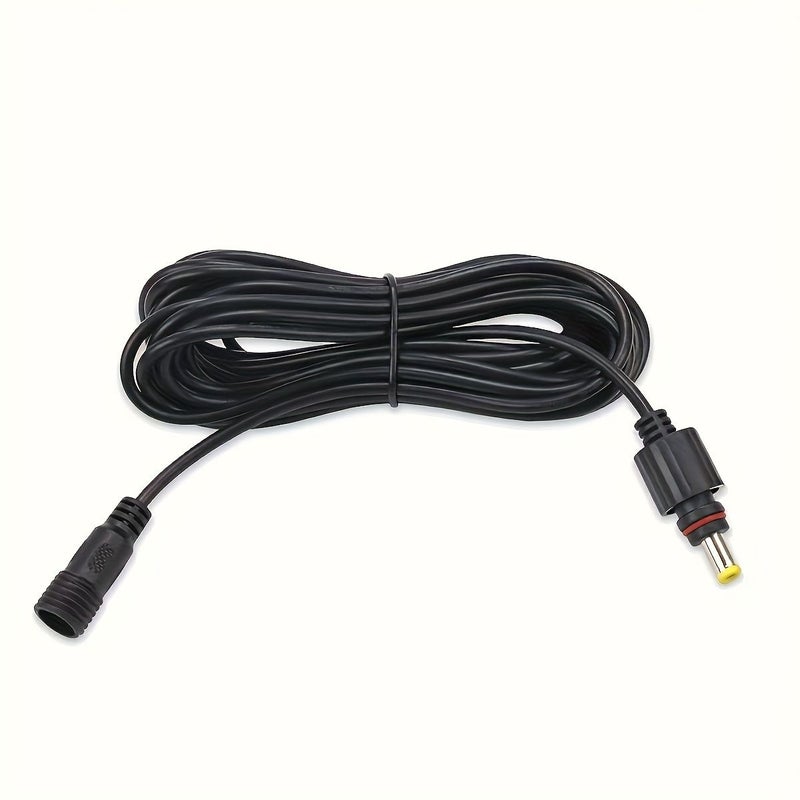 16.4Ft 5M DC 5.5x2.1mm Extension Cable 1pc for Solar Lights Long Distance - Image 1