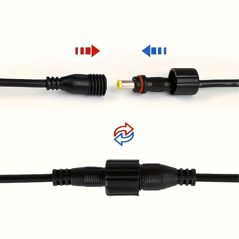 16.4Ft 5M DC 5.5x2.1mm Extension Cable 1pc for Solar Lights Long Distance - Image 5