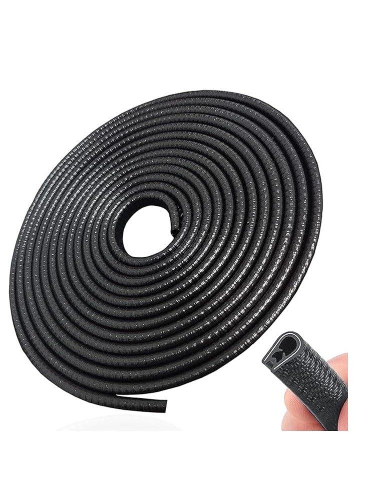 Generic Car Door Edge Guards 5M, TYTA Universal Fit Rubber U Shape Car Door Edge Protection, Edge Trim Rubber Seal Protector Car Protection Door Edge Fit for Most Car (No Glue Required)  - Image 1