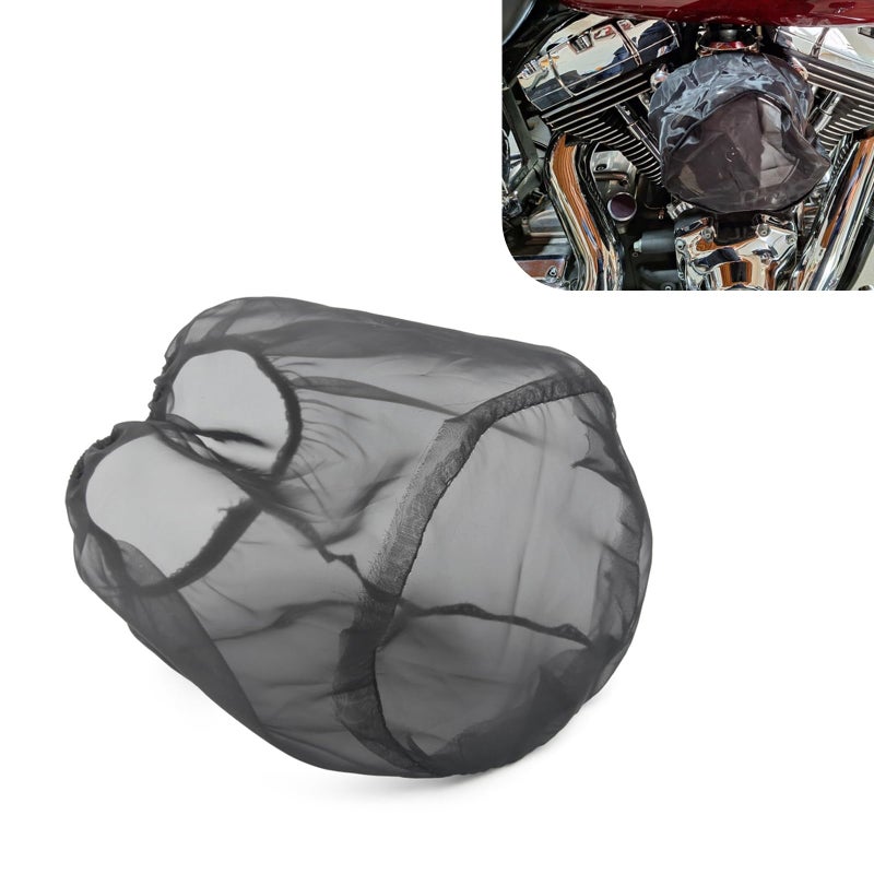 Qurbuns Air Filter Cover Thickened Car Cold Air Intake Filter Dust Sock Cover Universal for High Flow Air Intake Filters Small Black - Image 3