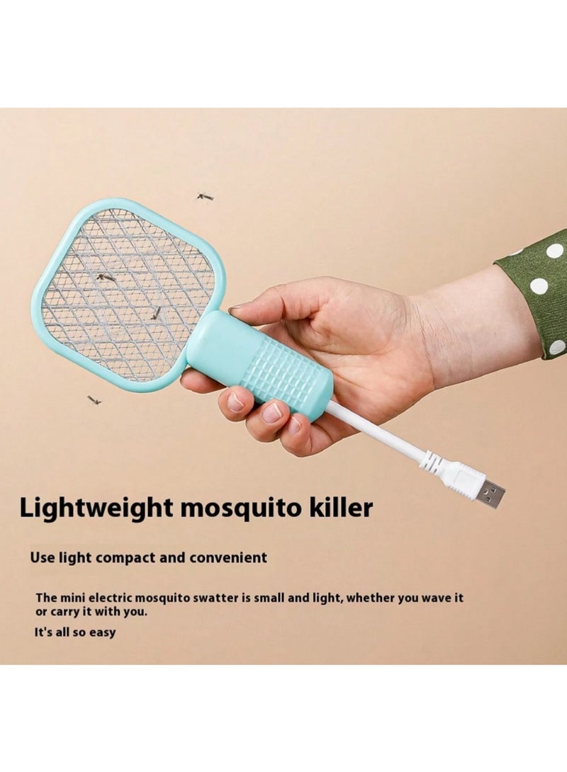 GECKO Fly Swatter USB Mini Mosquito Swatter Portable Fly Killer Insect Killer for Pest Control Mosquito Bat for Indoor and Outdoor Use 1 Pack No Built-In Battery Random Colour  - Image 3