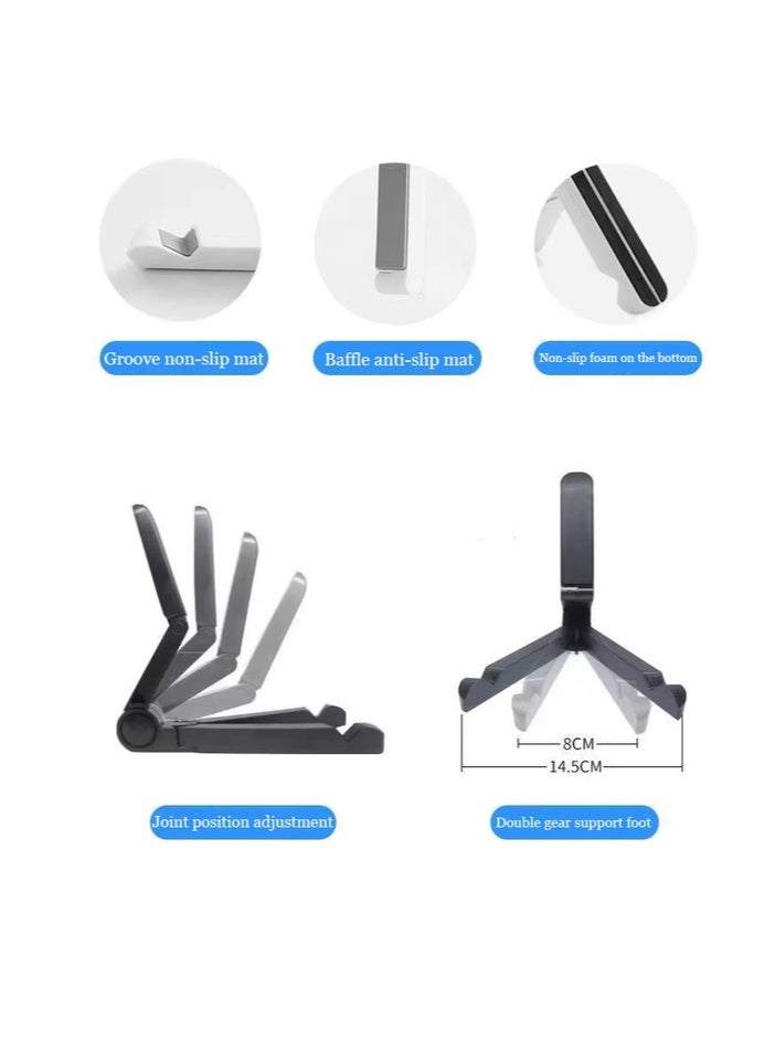 Toby Adjustable Multi-Use Phone and Tablet Stand In three different colors Black, pink, white– Mobile Holder for Bed and Desk, Compatible with iPhone, Samsung, and iPad  - Image 2
