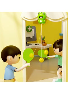 SYOSI Hanging Table Tennis Trainer Portable Ping Pong Paddle Set for Kids with Racket and Balls Parent-Child Door Pong Game Exerciser Full Pingpong Starter Kit for Outdoor Indoor Games Exercise  - Image 4