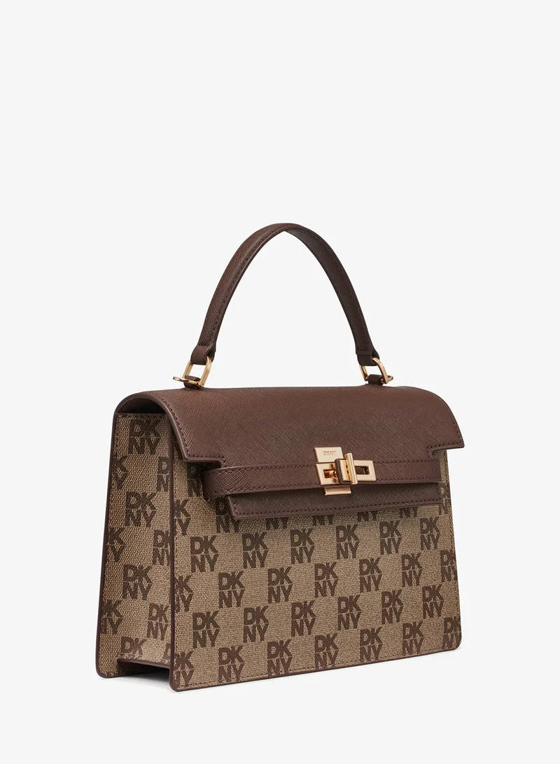 DKNY  Marcia Logo Top Handle Satchel for Women | Best Price UAE