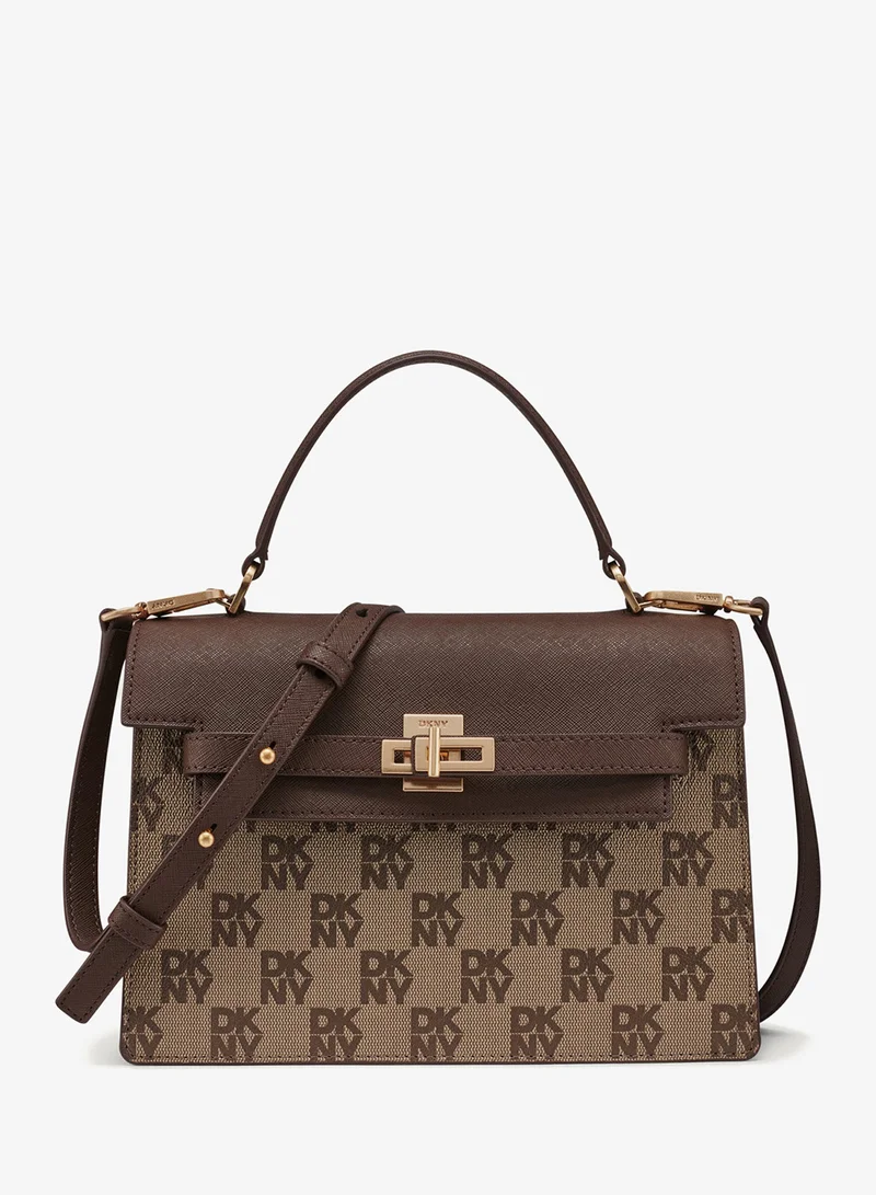 Marcia Logo Top Handle Satchel