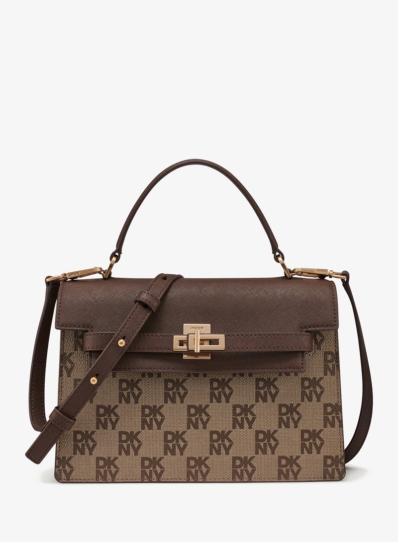 دكني حقيبة مارشا بشعار ومقبض علوي - Image 1