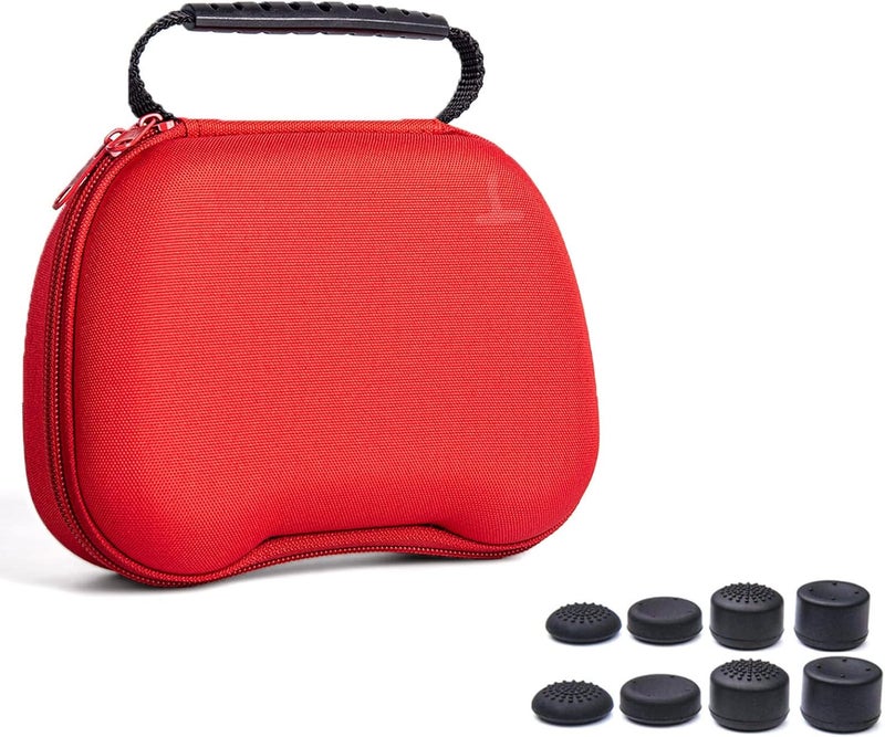 MAKINGTEC DualSense Controller Carry Case - Travel Storage Bag, Shockproof Protective Hard Case for PlayStation 5 (Red) - Image 1