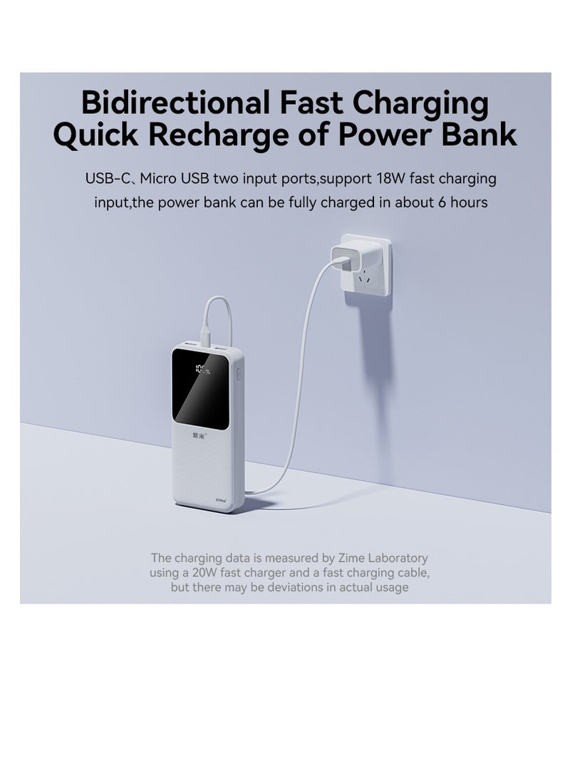 zime زين Y51 بنك طاقة، 20,000 مللي أمبير 22.5 واط كحد أقصى شاحن محمول سريع، 1 USB-C، 2 USB-A، حزمة بطارية لهاتف آيفون 16/15/14/13، جالاكسي، والمزيد - Image 5