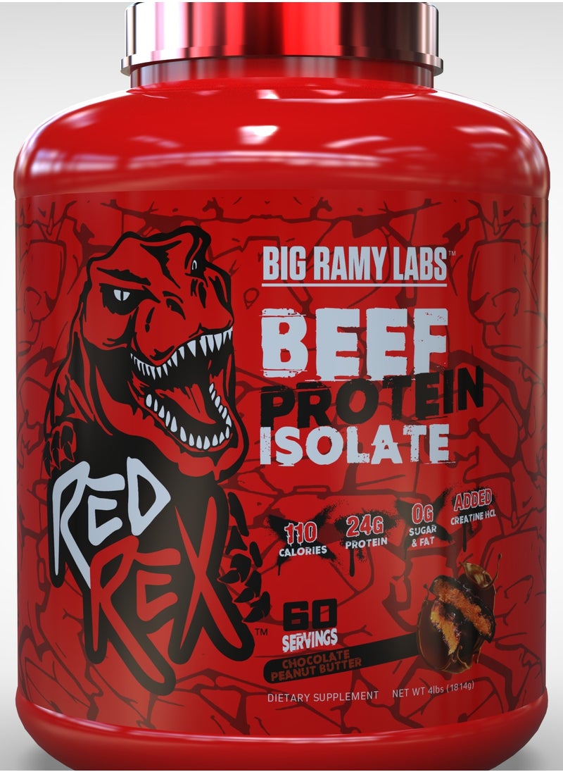REDREX - Beef Protein Isolate - Chocolate Peanut Butter - 4lb - 60 serving