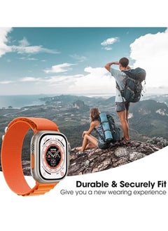Generic Trail/Alpine Loop Nylon Band Compatible with Apple Watch Ultra 2/Ultra Band 49mm 45mm 44mm 42mm, Adjustable with Metal C-Hook Strap for iWatch Ultra Series 9/8/7/6/5/4/3/2/1/SE2/SE  - Image 3