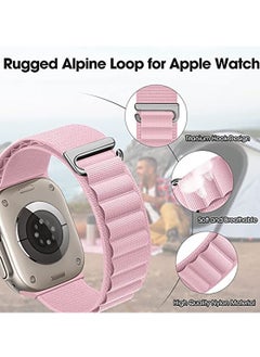 Generic Trail/Alpine Loop Nylon Band Compatible with Apple Watch Ultra 2/Ultra Band 49mm 45mm 44mm 42mm, Adjustable with Metal C-Hook Strap for iWatch Ultra Series 9/8/7/6/5/4/3/2/1/SE2/SE  - Image 4
