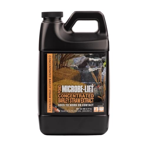 Microbe Lift MICROBE-LIFT MLCBSE2L Concentrated Barley Straw Extract Conditioner for Ponds and Outdoor Water Garden, Safe for Live Koi Fish, Plants, and Decorations, 64 Ounces - Image 1