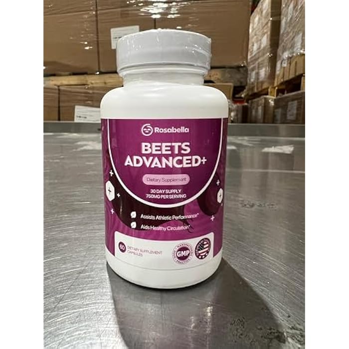 Rosabella Organic Beet Root Advanced Capsules - 500mg Beet Root Powder Aids Healthy Circulation & Vitality, Non-GMO, Beet Root Advanced Supplement - 60 Capsules, 30-Day Supply (60 Count (Pack of 1)) - Image 2