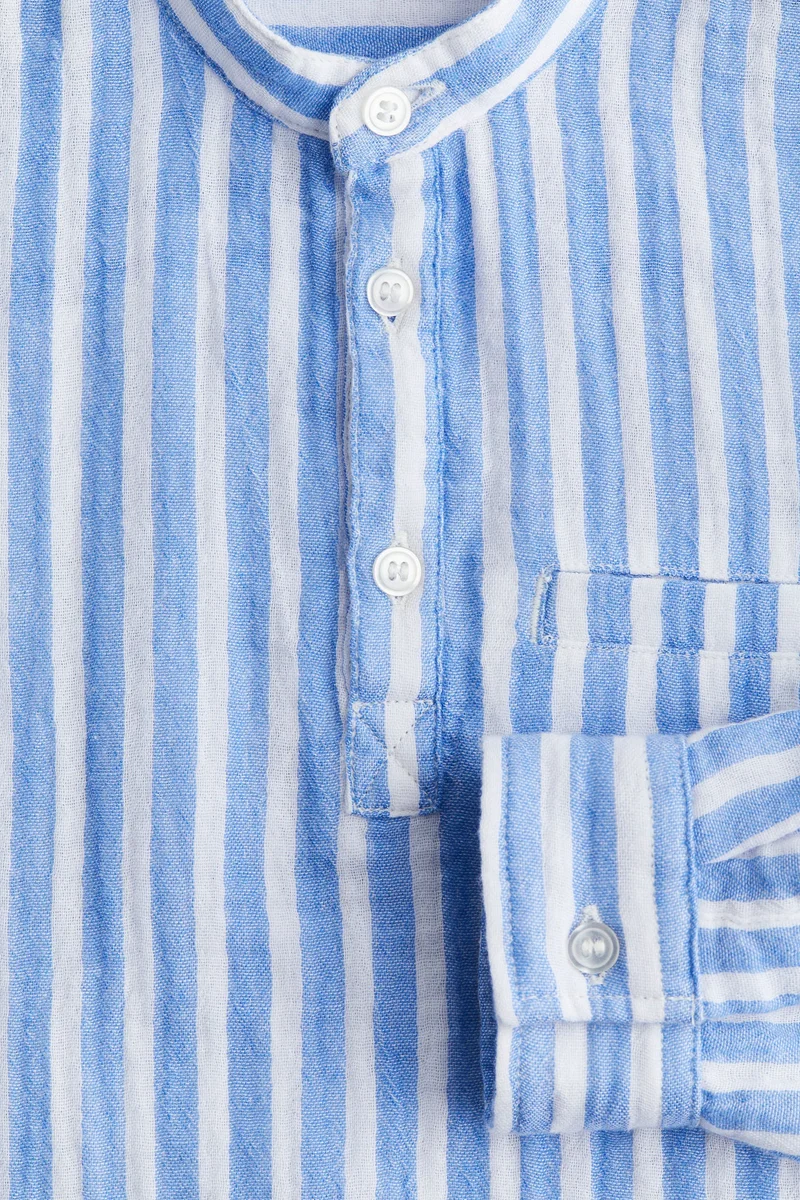 H&M Cotton muslin grandad shirt