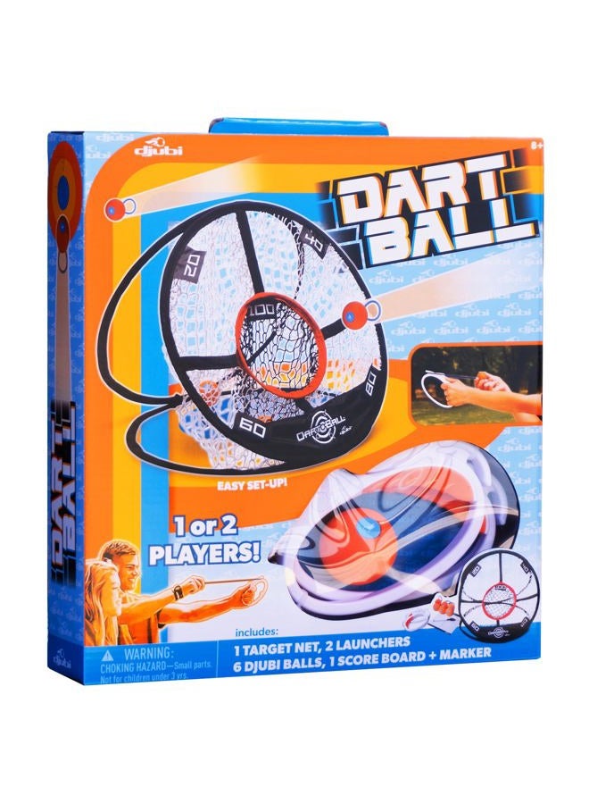 Djubi Dart Ball Game: Lawn Dart Game, 2 Mini Launchers, 6 Balls, 1 Dart Board, 1 Target Net, 1 Score Board, All Ages - Image 1