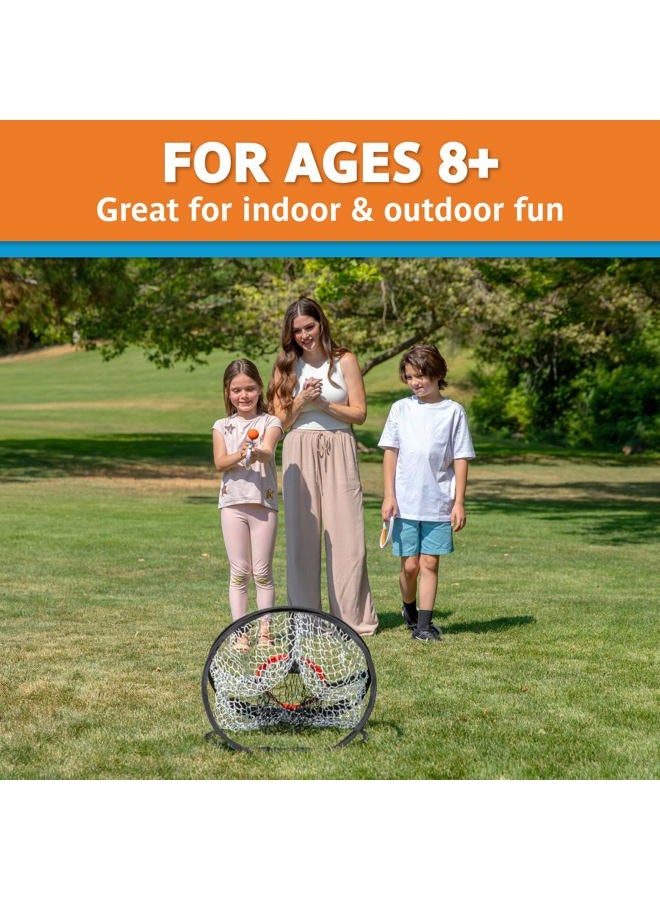 Djubi Dart Ball Game: Lawn Dart Game, 2 Mini Launchers, 6 Balls, 1 Dart Board, 1 Target Net, 1 Score Board, All Ages - Image 5
