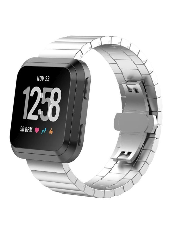 NIBEMINENT Replacement Band For Fitbit Versa Light/Versa 2 Silver - Image 4