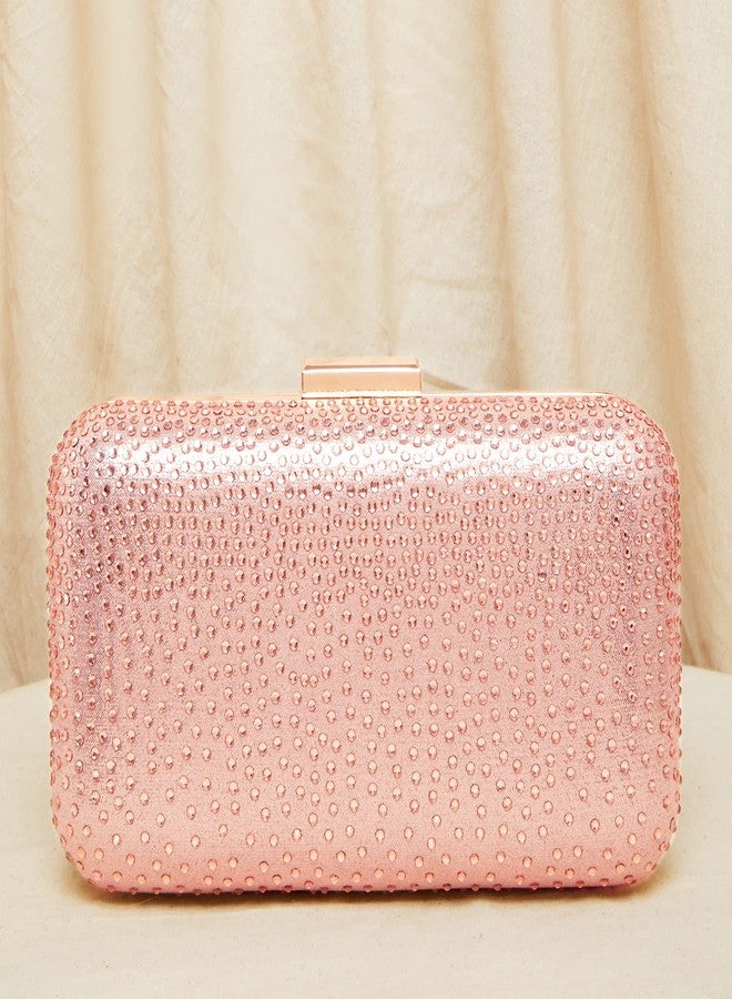 Peora Rose Gold Clutch Purses for Women Handmade Evening Handbags Bridal Clutch(C92C) - Image 5
