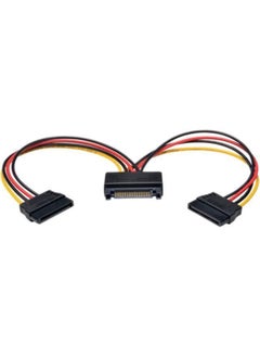 Generic SATA 15-Pin Power Adapter Cable, SATA 15 Pin Male to SATA 15 Pin Female Power Y-Splitter Extension Cable SATA to SATA Connector (15CM)  - Image 4