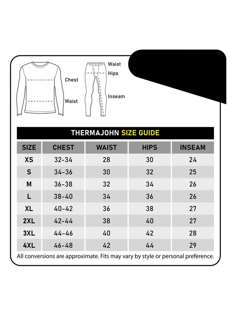 طقم ملابس داخلية حرارية قطنية للرجال، قميص وبنطلون، ملابس داخلية طويلة، أزرق - Image 2