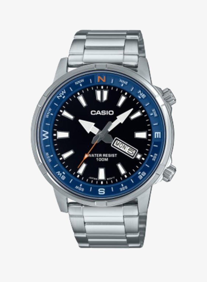 Men's Stainless Steel Analog Watch MTD-130D-1A2VDF - 44 mm