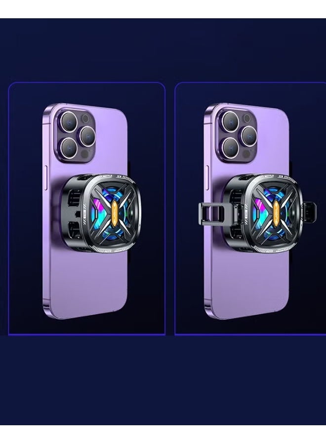 Phone Cooler for Gaming Magnetic Back Clip Dual Purpose Phone Cooling Fan Digital display temperature Mobile Cooling Fan without Noise for Playing Games Tiktok for Universal iPhone/Android Smartphone - Image 2