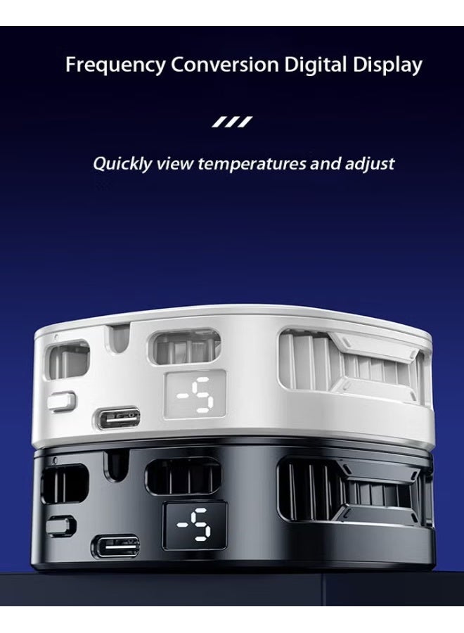Phone Cooler for Gaming Magnetic Back Clip Dual Purpose Phone Cooling Fan Digital display temperature Mobile Cooling Fan without Noise for Playing Games Tiktok for Universal iPhone/Android Smartphone - Image 4