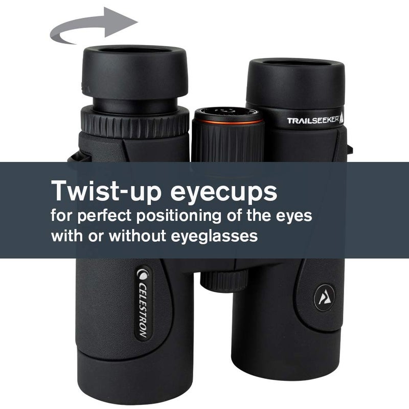 Celestron Celestron – TrailSeeker ED 8x32 Binoculars – Extra-Low Dispersion Glass – Perfect for Birdwatching and Outdoor Activities – Fully Broadband Multi-Coated Optics – BaK4 Roof Prism  - Image 5