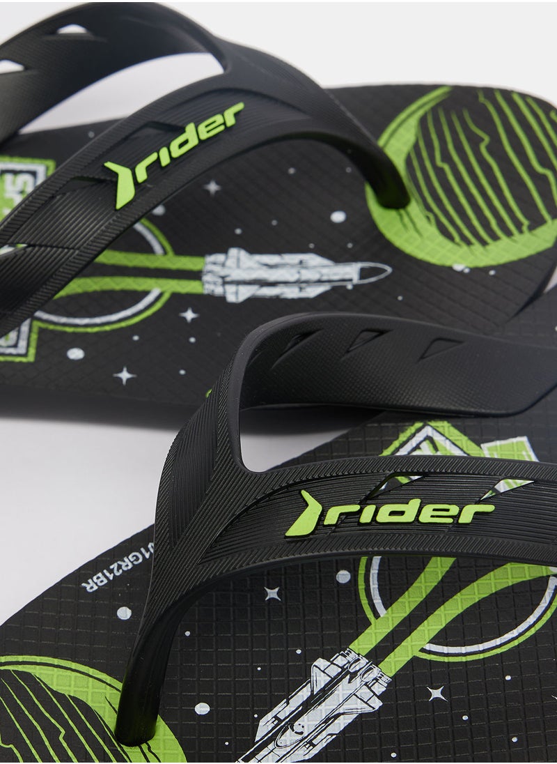 RIDER - RIDERREET JOY INF SLIPPEER/BLACK/GREEN - Image 1