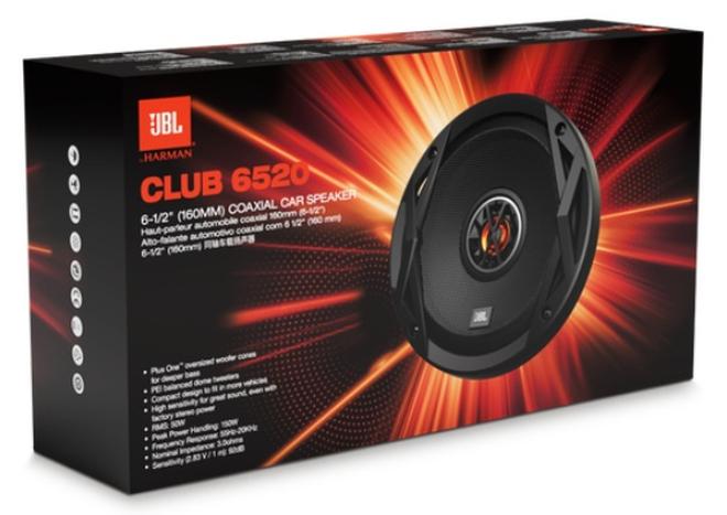 JBL Club 6520 6.5" 2-Way Coaxial Car Speakers – Clear Sound & Deep Bass (2-Year Warranty) - Image 1