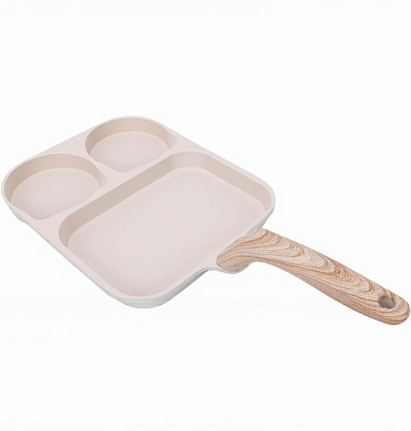 SUNGOOYUE Single Egg Frying Pan Egg Frying Pan, Nonstick Divided Omelet Breakfast Skillet For Cooking Pancakes Burgers Sausages Nan - Image 2