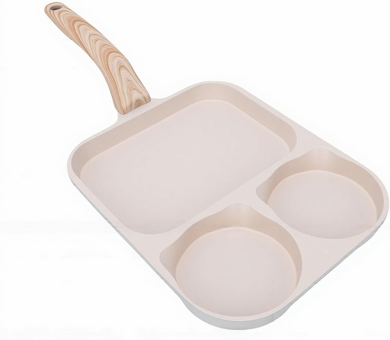 SUNGOOYUE Single Egg Frying Pan Egg Frying Pan, Nonstick Divided Omelet Breakfast Skillet For Cooking Pancakes Burgers Sausages Nan - Image 4