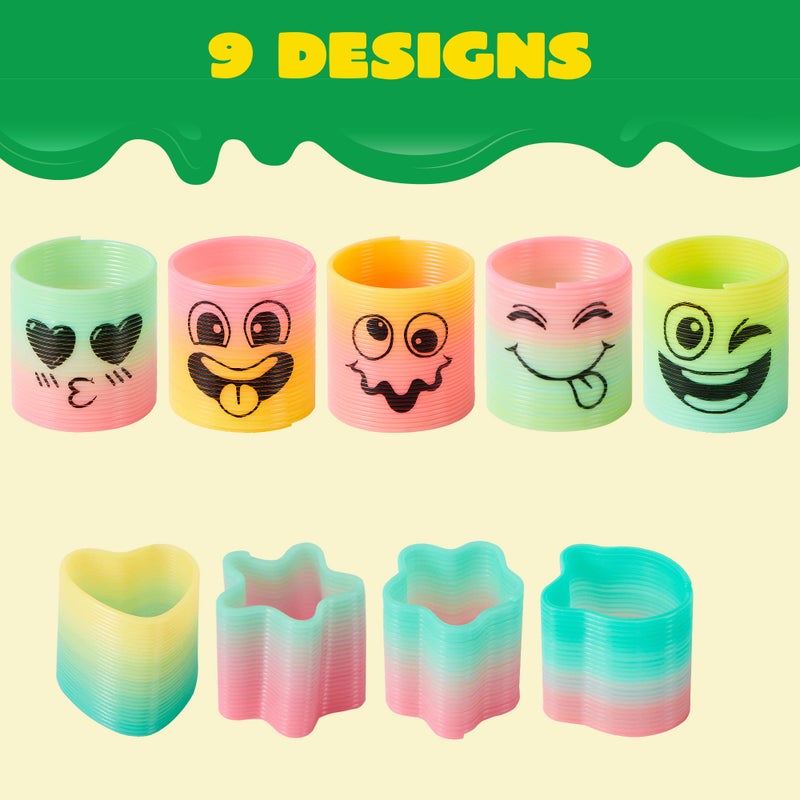 JOYIN 30 Pcs Spring Rainbow Party Favor, Mini Plastic Coil Spring Toy, Fidget Stress Coil Mini Springs Bulk Toys for Carnival Prize Birthday, Halloween Goodie Bag Stuffers - Image 2