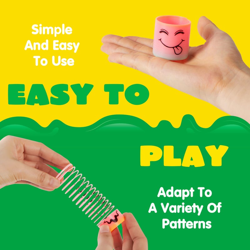 JOYIN 30 Pcs Spring Rainbow Party Favor, Mini Plastic Coil Spring Toy, Fidget Stress Coil Mini Springs Bulk Toys for Carnival Prize Birthday, Halloween Goodie Bag Stuffers - Image 4