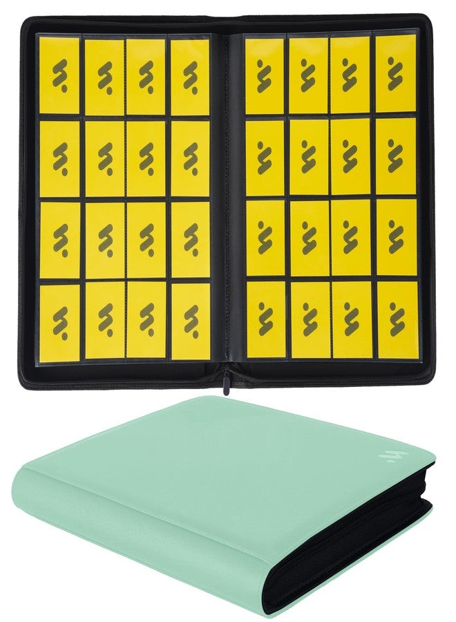 MORABTO Premium 1000+ Pockets Card Binder,16 Pockets Trading Card Binder Ringless Side Loading Trading Card Album Folder for TCG - Light Green - Image 1