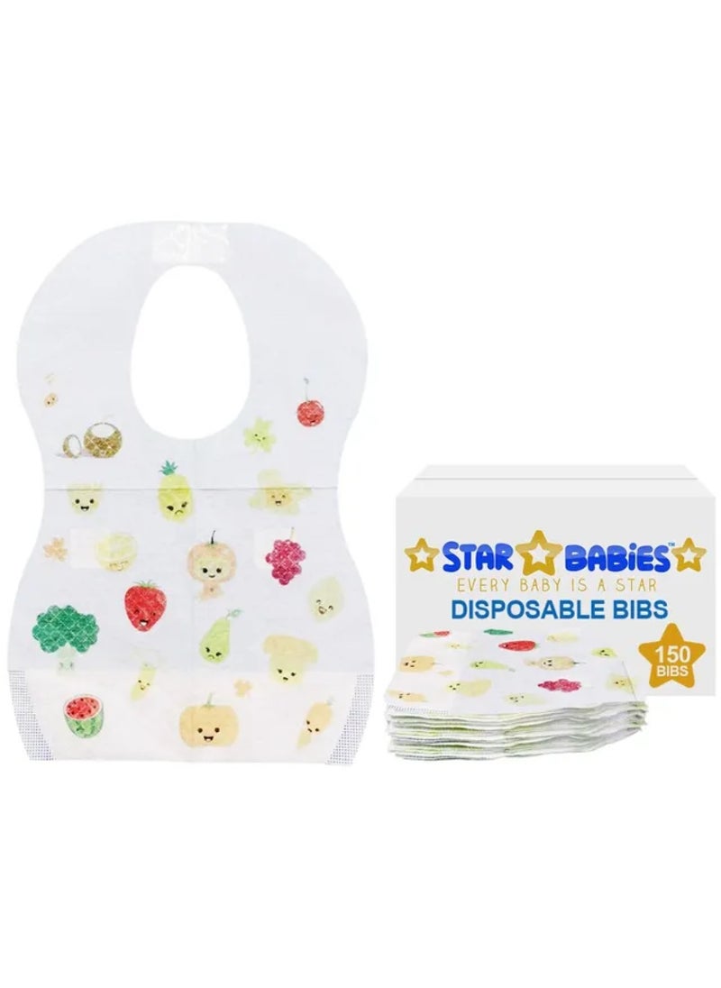 STAR BABiES Disposable Bibs Pack Of 150 Fruits  - Image 1