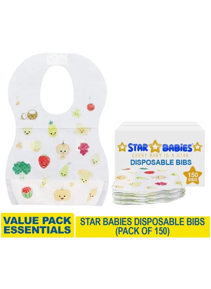 STAR BABiES Disposable Bibs Pack Of 150 Fruits  - Image 5