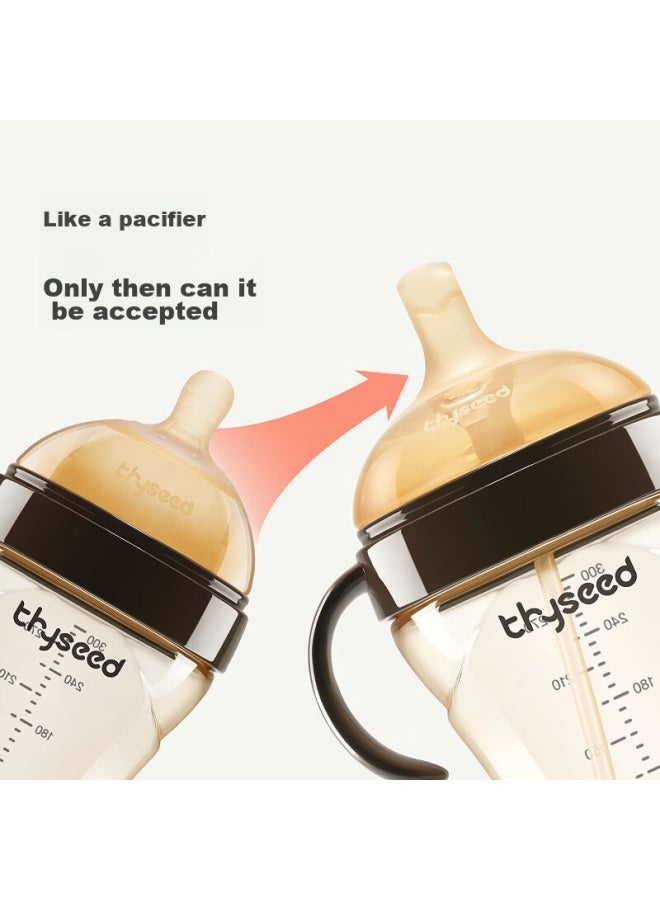 Shixi Straw Bottle For 1-3 Years Old Direct Drinking Cup, Baby Ppsu, For 12 Months And Above, 300ml With Gravity Ball Handle - Image 2