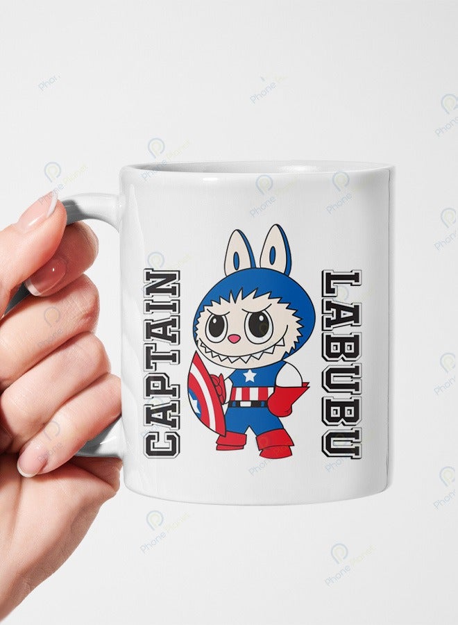 Captain Labobo Printed MultiColored Ceramic Mug with Handle