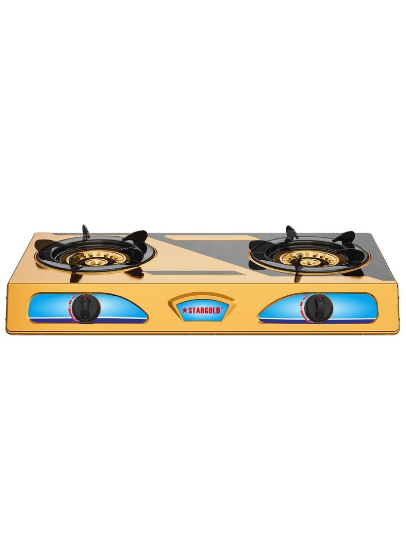 Stargold 2 Burner Gas Stove Durable Stainless Steel Body Piezo Ignition System Low Gas Consumption  - Image 3